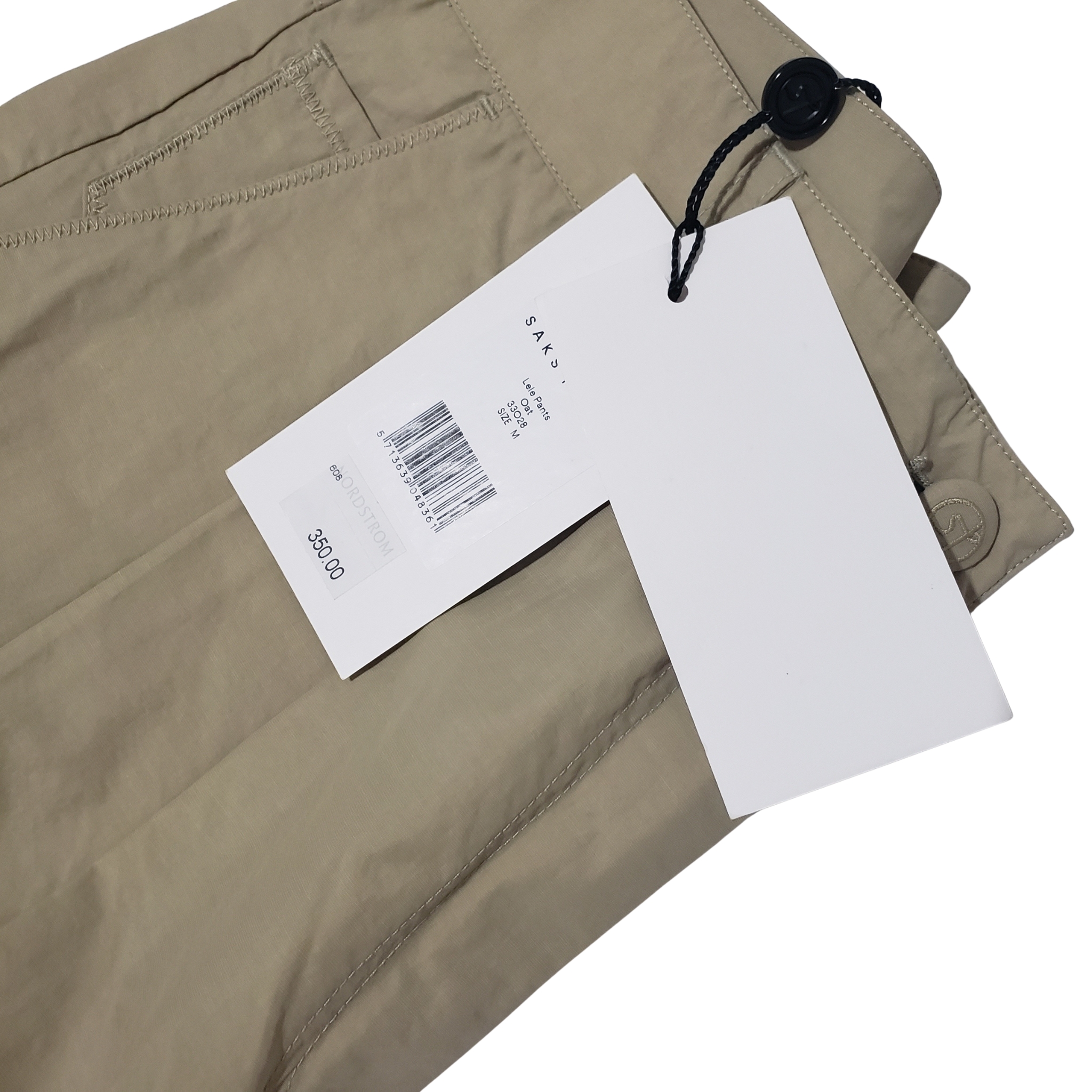 Saks Potts Lele Pants Women Medium Oat Pleated Nwt — image 7 of 8